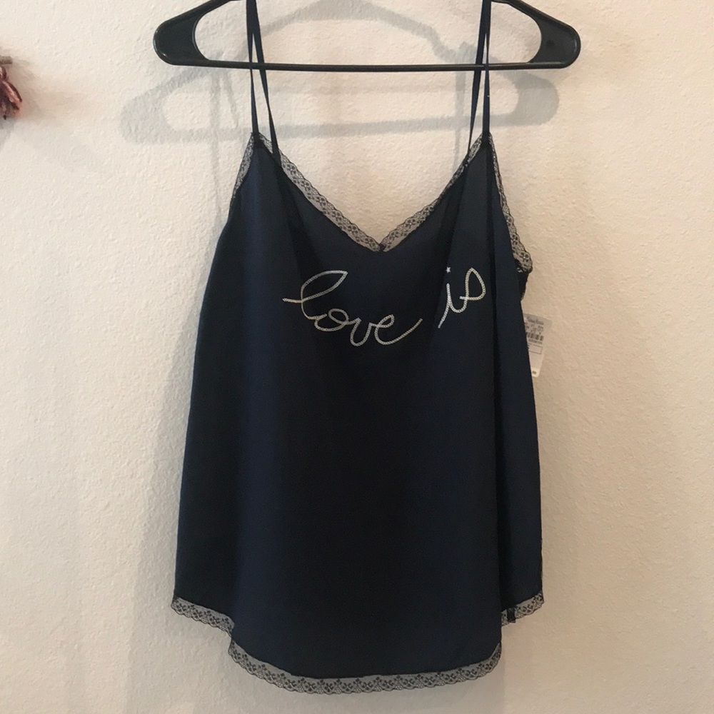 Zadig & Voltaire Carole “Love Is” Silk Camisole